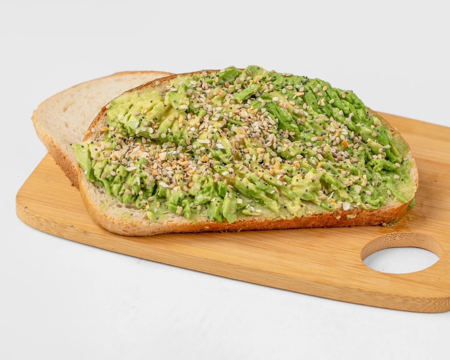 Avocado toast with everything seasoning