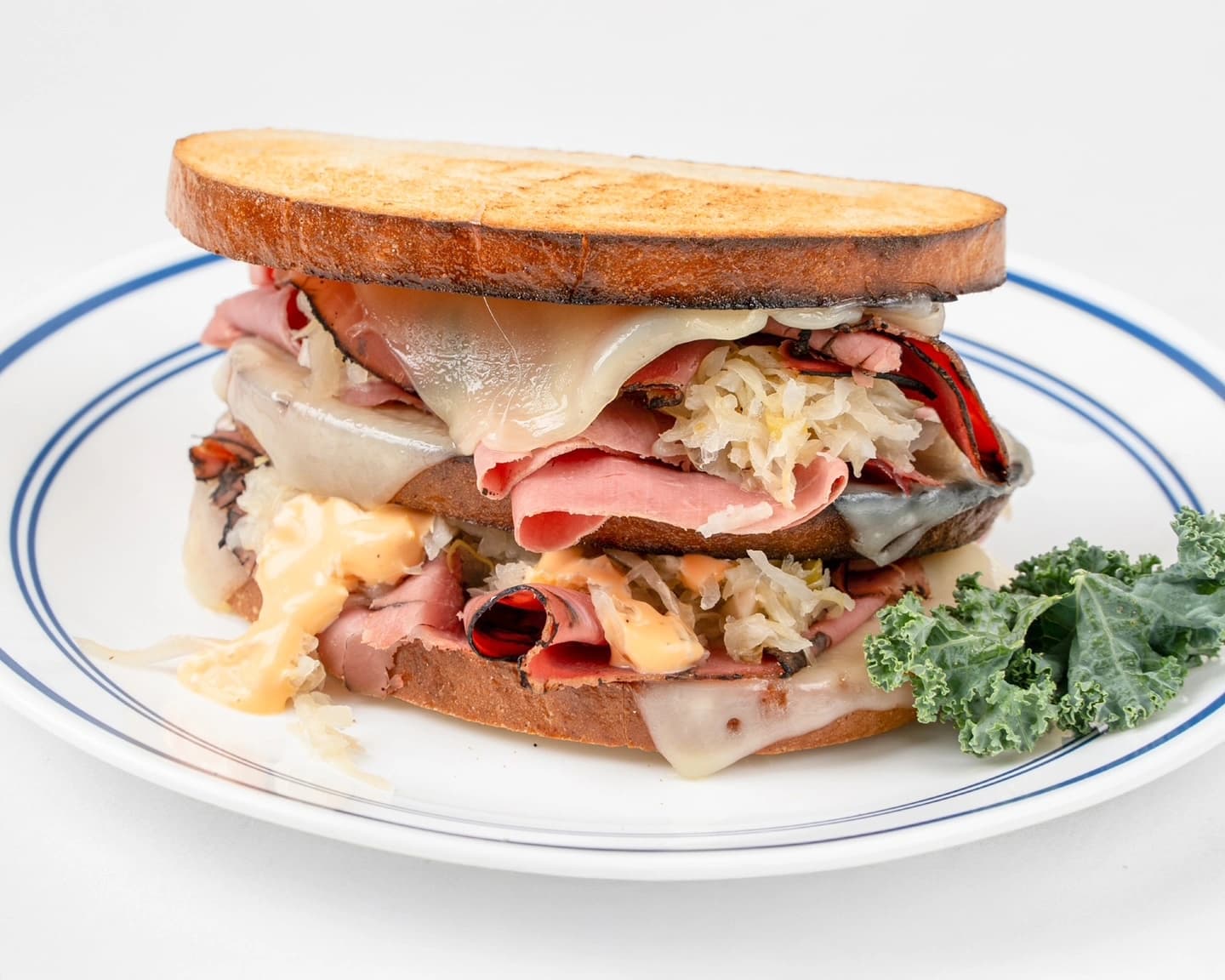 Hot pastrami Reuben